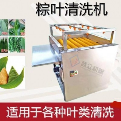 糯米粽加工设备大粽叶双层毛辊清洗机芦苇叶芭蕉叶荷叶自动洗叶机